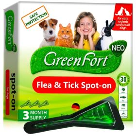 Flea And Tick Prevention For Dogs Cats Rabbits Natural Flea Treatment Home Pest Control Topical Flea Mosquito Repellent For Puppy Kitten 3 Drops For S