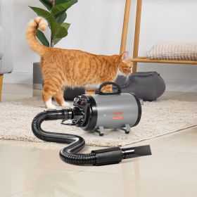 Dog Dryer, 2800W/4.3HP Dog Blow Dryer, Pet Grooming Dryer With Adjustable Speed And Temperature Control, Pet Hair Dryer With 4 Nozzles And Extend (Option: MultiColor)