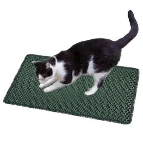 Double Layer Rice Shaped Cat Litter Pad (Option: Green)